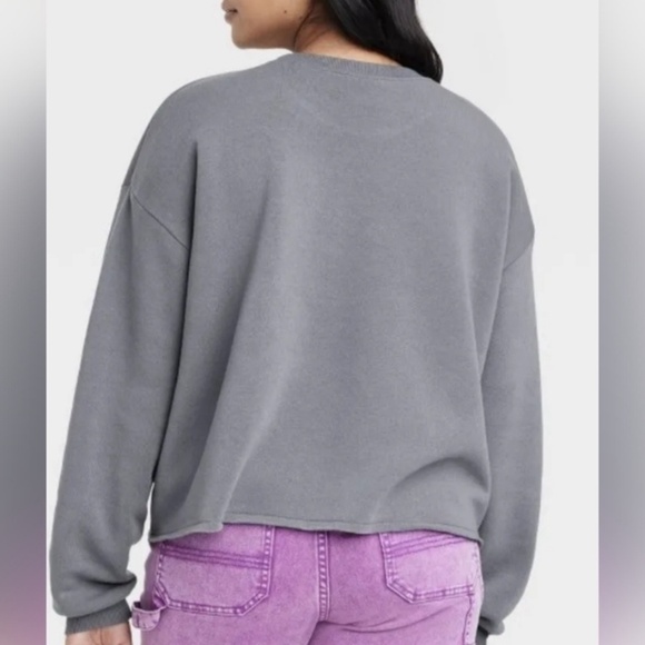 Grayson Threads Pink Floyd Grey Oversized Cropped Boxy Sweatshirt NWT - Picture 2 of 4